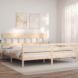 Bed Frame without Mattress Super King Size Solid Wood 3195171