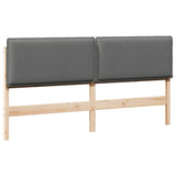 Upholstered Headboard Natural and Light Grey 200 cm 879993