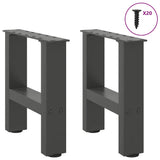 ZNTS Coffee Table Legs Anthracite 2 pcs 30×40 cm Steel 4013258