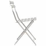 Garden Folding Chair Folding 2 pcs Beige 42 x 46 x 82cm Metal 42002959