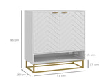 Shoe Storage Cabinet, Modern Shoe Cupboard with Open Shelf, Adjustable Shelf, 6 Vents, Shoe Rack for T3398P343522