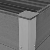Garden Raised Bed WPC 150x50x54 cm Grey 43607