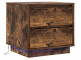 Bedside Cabinet Smoked Oak 39 x 34.5 x 50 cm Engineered wood 869618
