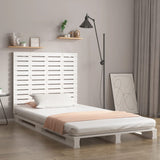 Wall Headboard White 126x3x91.5 cm Solid Wood Pine 824679
