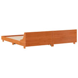 Bed Frame without Mattress Wax Brown 200x200 cm Solid Wood Pine 3302269