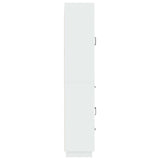 Cabinet Set 2 pcs High Gloss White Engineered Wood 3416821