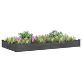 Garden Raised Bed with Liner Grey 240x120x25 cm Solid Wood Fir 364303