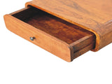 Solid Wood Avora Wall-Mounted Chestnut 1 Drawer Nightstand, Dark Brown B2743P403506