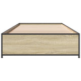 Bed Frame without Mattress Sonoma Oak 75x190 cm Small Single 845122