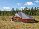 Tipi Tent with Roof Grey and Orange 800 x 800 x 430 cm 42028717