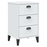 ZNTS Bedside Cabinet VIKEN White Engineered Wood 374911