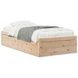 Bed Frame without Mattress 90x190 cm Single Solid Wood Pine 846843