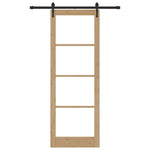 Sliding Door Manual ORKDAL Brown 83 x 232 cm Wood and metal 3332449