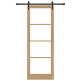 Sliding Door Manual ORKDAL Brown 83 x 232 cm Wood and metal 3332449