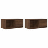 TV Cabinets 2 pcs Brown Oak 60x31x25.5 cm Engineered Wood 861449