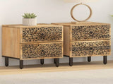 Bedside Cabinets 2 pcs 40x33x46 cm Solid Wood Mango 358211