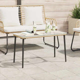 Garden Table Natural 80 x 40 x 45 cm Poly Rattan 42010365
