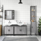 4 Piece Bathroom Cabinet Set Grey Sonoma Engineered Wood 3214753