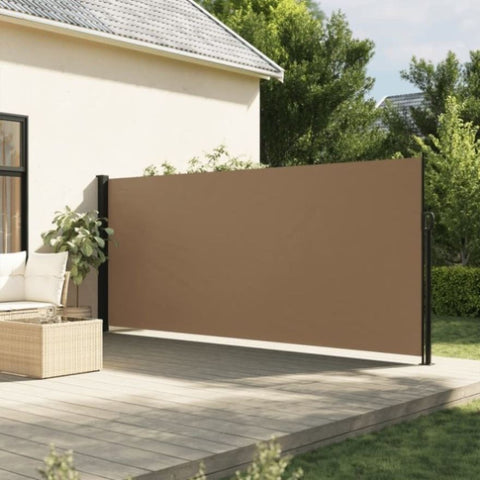 ZNTS Retractable Side Awning Taupe 180x500 cm 4004454