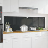 Kitchen Backsplash 2 pcs Dark Grey 90 x 50 cm Tempered Glass 3415465