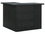 Corner Bar Table Black 100x50x105 cm Poly Rattan 313481