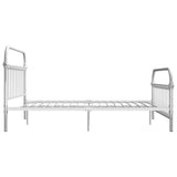 Bed Frame without Mattress with Headboard White 160x200 cm Metal 284496