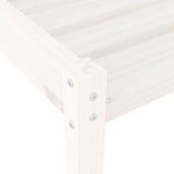 Sun Lounger Set of 2 White Solid pine wood Large 825068
