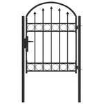 Fence Gate Grey 100 x 125 cm Powder-coated steel 42008926