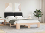 Bed Frame with Upholstered Headboard Black 120 x 190 cm 877296