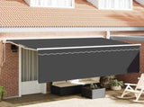 Retractable Awning Cream 350 x 200 cm Polyester and Aluminium 3329655