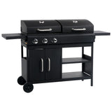 Gas Charcoal Combo Grill with 3 Burners 47388