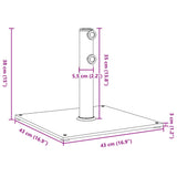 Parasol Base for 32/38/48 mm Poles 17 kg Square 368678