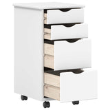 Desk and Rolling Cabinet Set MOSS 2 pcs White 3438791