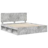 Bed Frame with Headboard Concerte 200 x 200 cm Solid Pine Wood 3412446