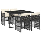 Garden Dining Set Black, Cream White 3210894
