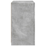 Side Cabinets with LED Lights 2 pcs Concrete Grey Engineered Wood 836637