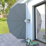 Collapsible Terrace Side Awning Grey 200 cm 44576