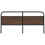 Replace Headboard Brown Oak 200 cm Steel and Engineered Wood 4100345