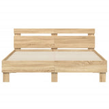 Bed Frame without Mattress Sonoma Oak 140x190 cm 3207436