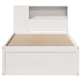 Bed Frame without Mattress White 75x190 cm Small Single Solid Wood Pine 3323441