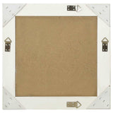 320312 Wall Mirror Baroque Style 50x50 cm White