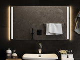 LED Bathroom Mirror Transparent 80 x 60 cm Tempered Glass 42045799
