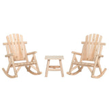 3 Piece Garden Lounge Set Solid Wood Spruce 3185523