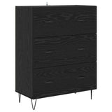Highboard with Drawer 2 pcs Black Oak Engineered Wood 3416154