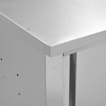 ZNTS Kitchen Wall Cabinet with Sliding Doors 120x40x50 cm Stainless Steel 51053
