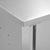 ZNTS Kitchen Wall Cabinet with Sliding Doors 120x40x50 cm Stainless Steel 51053