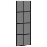 Sliding Door with Hardware Set Black 76x205 cm Tempered Glass 3375835