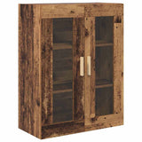 Highboard Old Wood 69.5 x 34 x 180 cm Engineered Wood and Glass 3415747