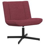 Swivel Chair Wine Red 63 x 75 x 76 cm Fabric 42007328