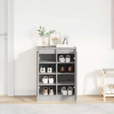 Shoe Cabinet Concrete Grey 57x34x76 cm Engineered Wood 861871